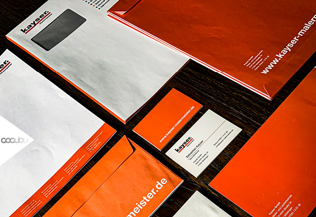 Corporate Design, der Fimra Kayser GmbH, Malermeister